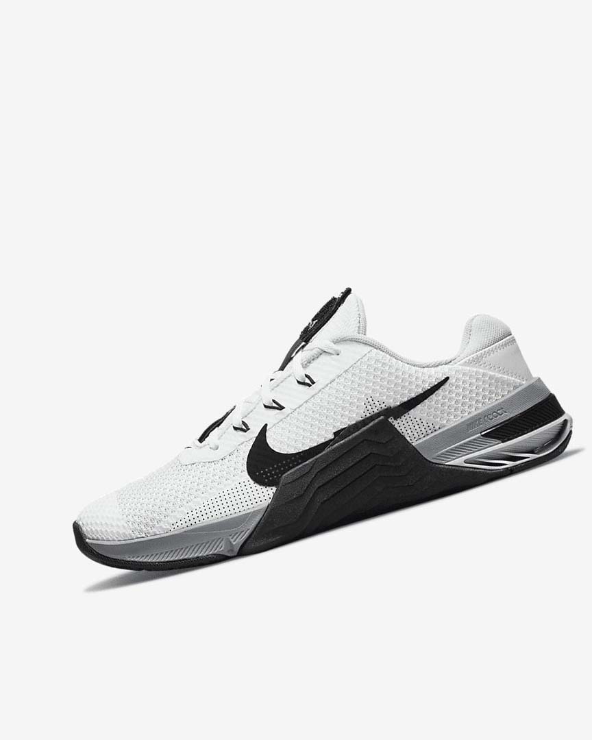 White / Grey / Platinum / Black Women\'s Nike Metcon 7 Training Shoes | UK2552