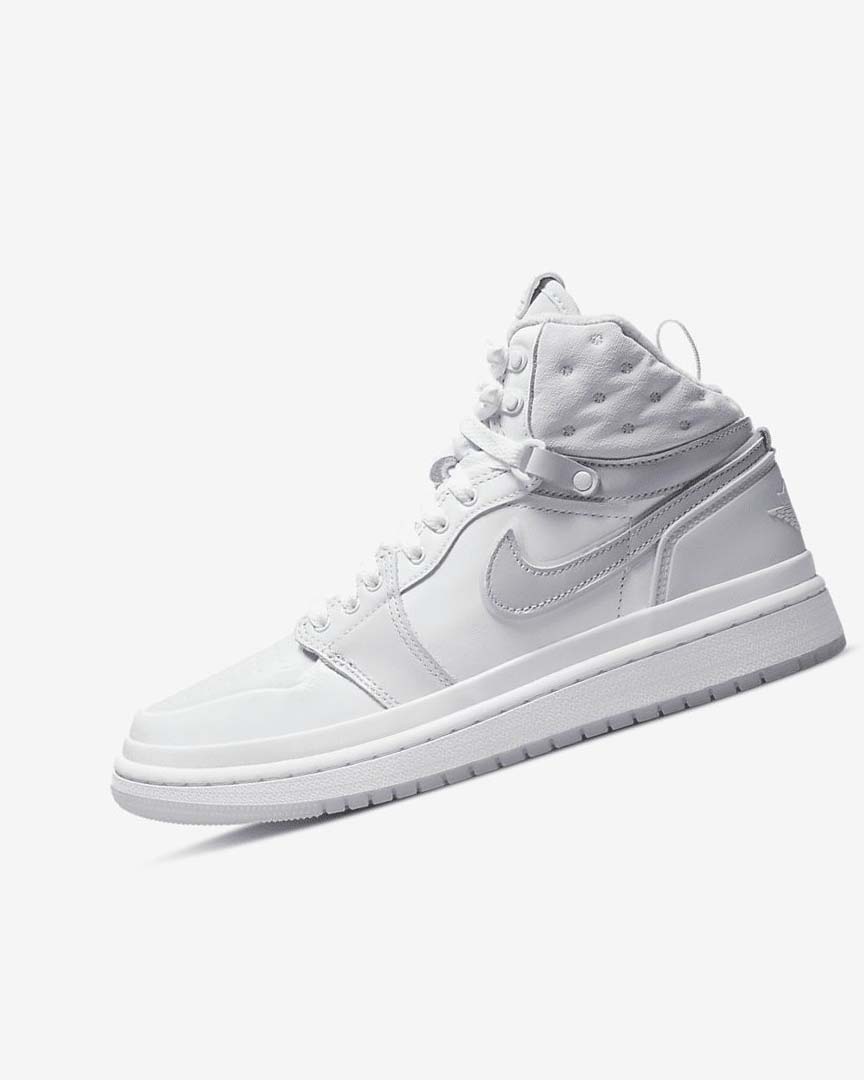 White / Grey Women\'s Nike Air Jordan 1 Acclimate Sneakers | UK2800