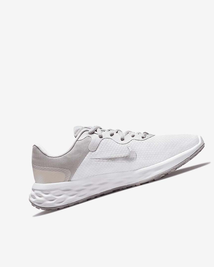 White / Grey Women's Nike Revolution 6 Next Nature Premium Running Shoes | UK4804