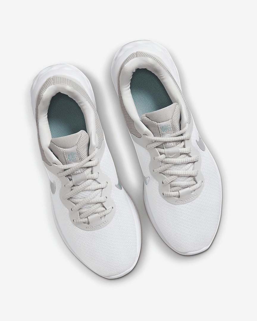 White / Grey Women's Nike Revolution 6 Next Nature Premium Running Shoes | UK4804