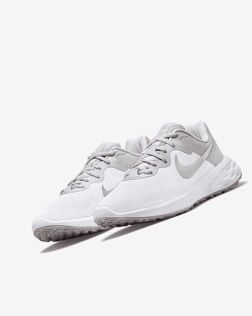 White / Grey Women's Nike Revolution 6 Next Nature Premium Running Shoes | UK4804