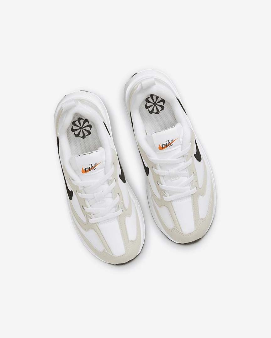 White / Light Beige / Black Girls' Nike Air Max Dawn Sneakers | UK4592