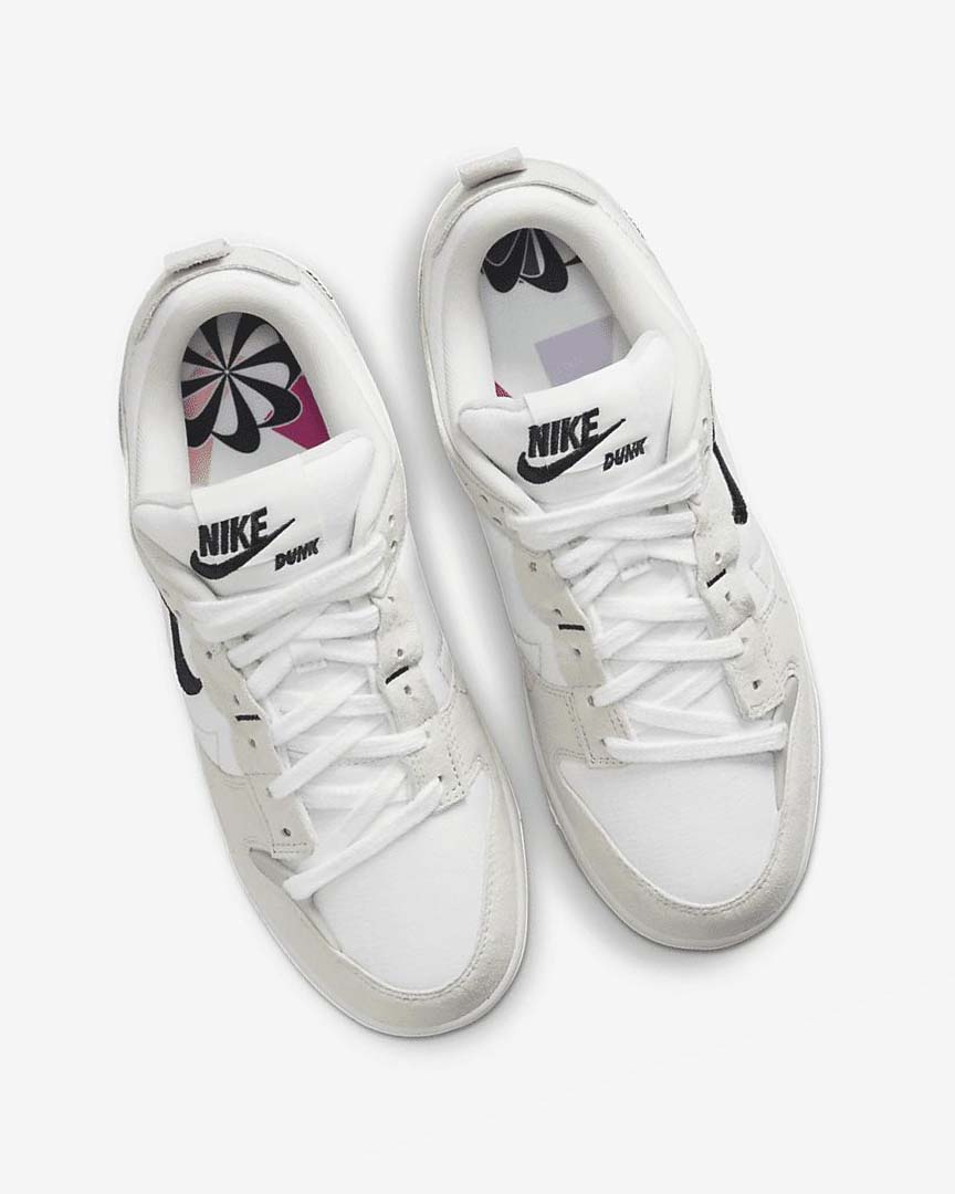 White / Light Beige / Black Women's Nike Dunk Low Disrupt 2 Sneakers | UK2549