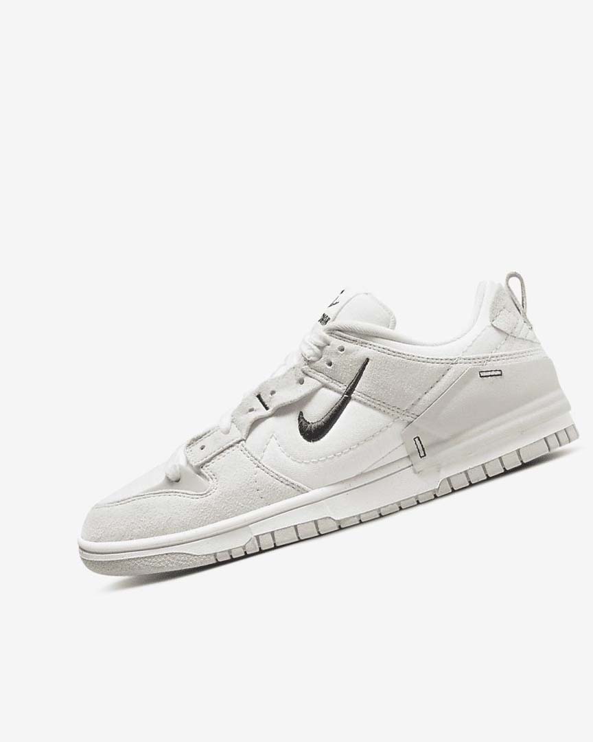 White / Light Beige / Black Women\'s Nike Dunk Low Disrupt 2 Sneakers | UK2549