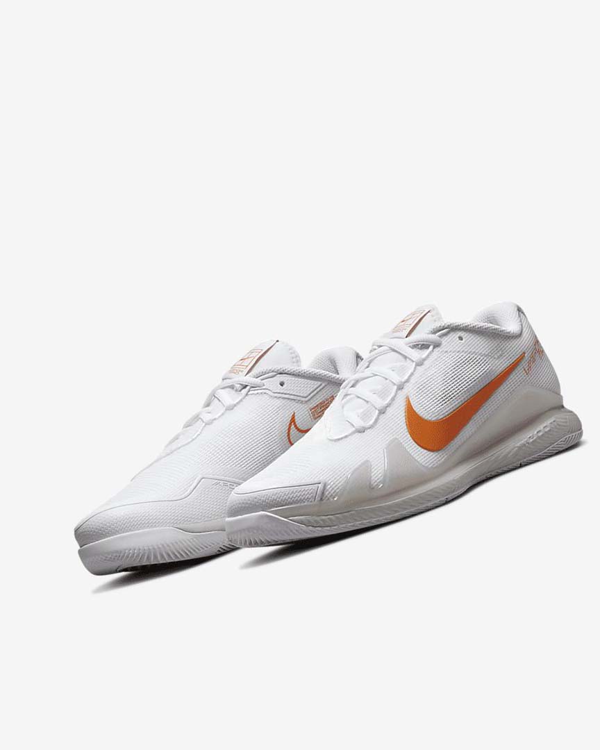 White / Light Beige / Blue Women's Nike Court Air Zoom Vapor Pro Tennis Shoes | UK1195