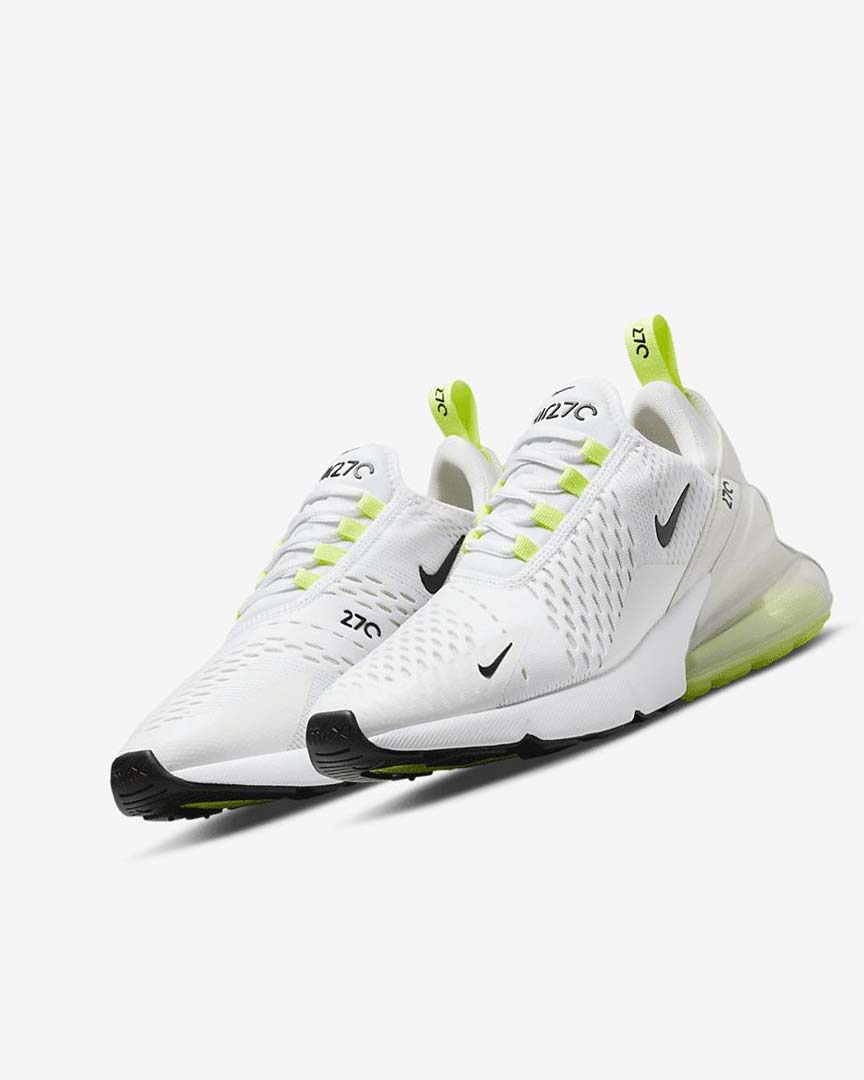 White / Light Beige / Green / Black Women's Nike Air Max 270 Casual Shoes | UK2483