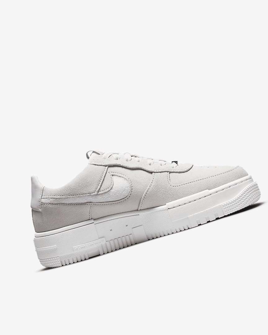 White / Light Beige / Pink Women's Nike Air Force 1 Pixel Sneakers | UK5576