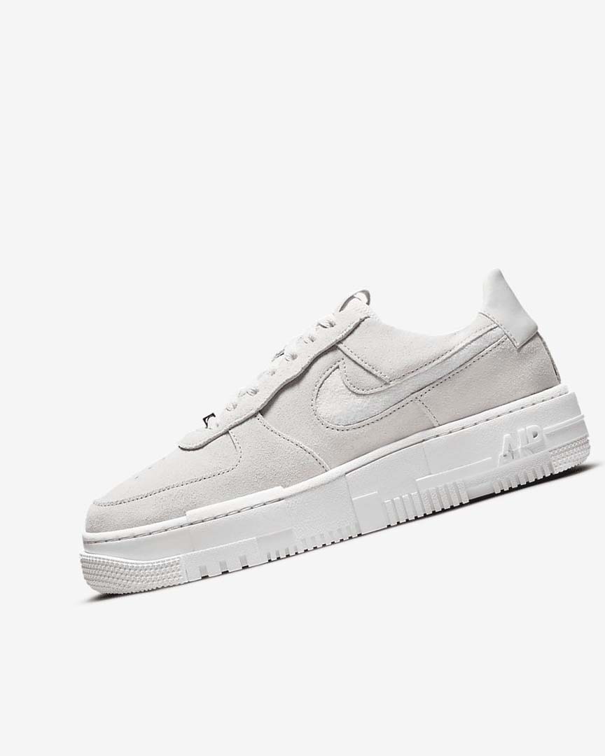 White / Light Beige / Pink Women\'s Nike Air Force 1 Pixel Sneakers | UK5576