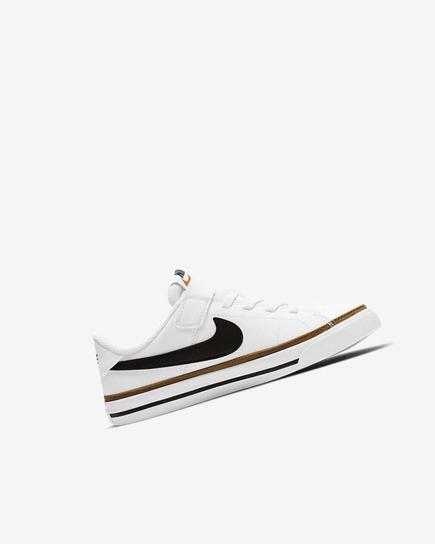 White / Light Brown / Black Boys' Nike Court Legacy Sneakers | UK4559