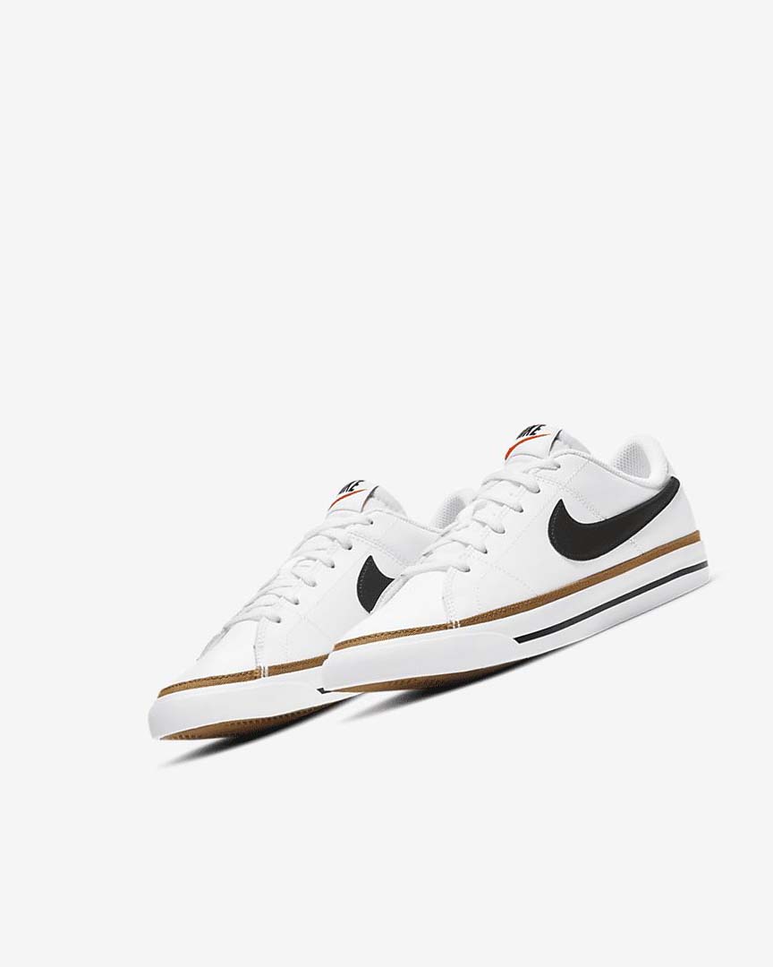 White / Light Brown / Black Boys' Nike Court Legacy Sneakers | UK4767