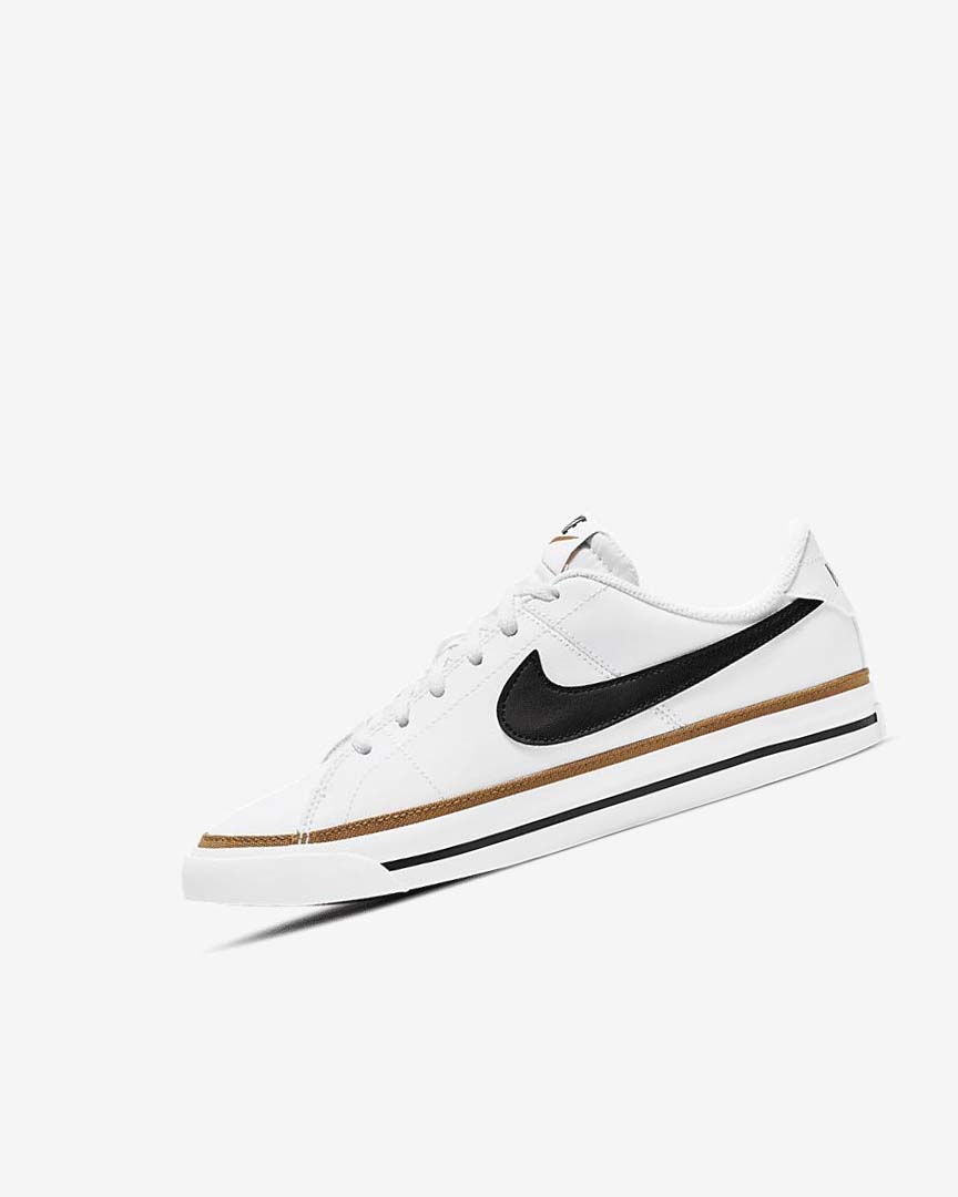 White / Light Brown / Black Boys\' Nike Court Legacy Sneakers | UK4767