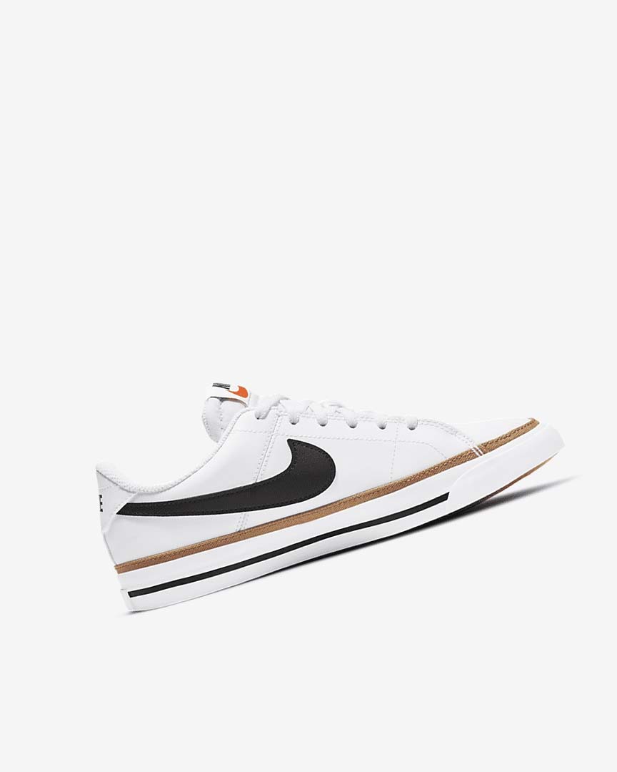 White / Light Brown / Black Girls' Nike Court Legacy Sneakers | UK5479