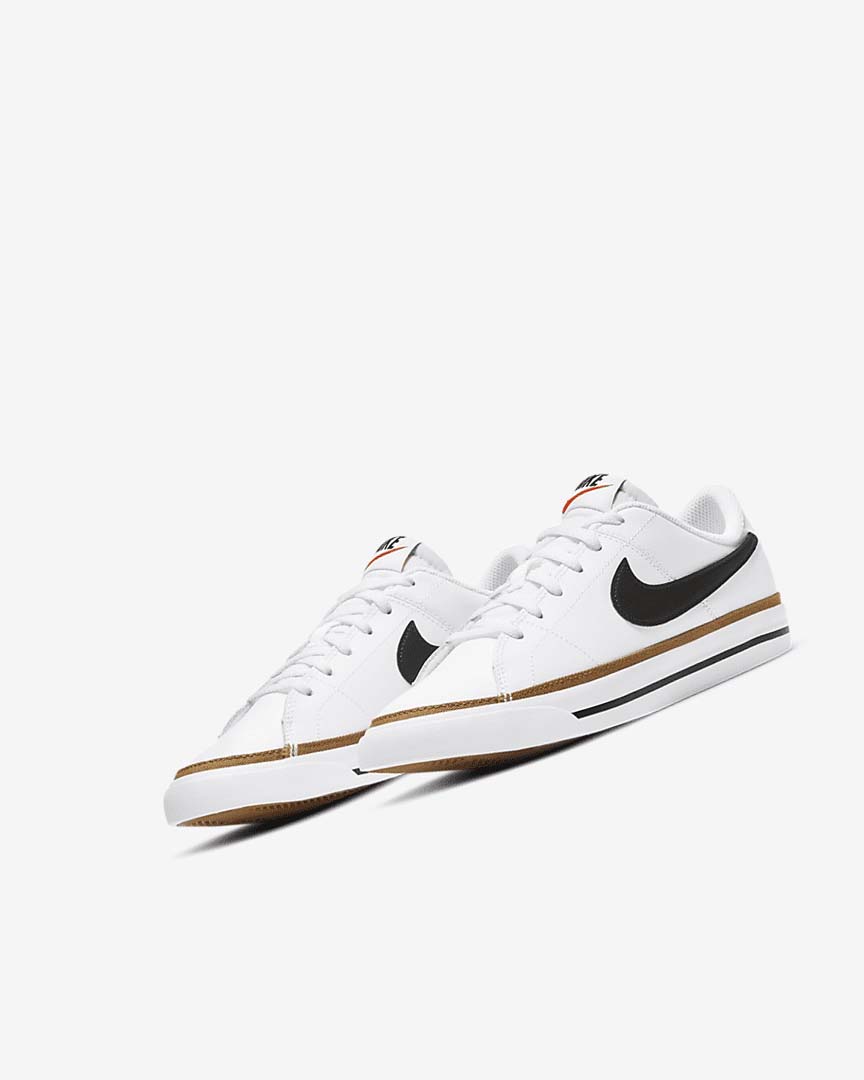 White / Light Brown / Black Girls' Nike Court Legacy Sneakers | UK5479