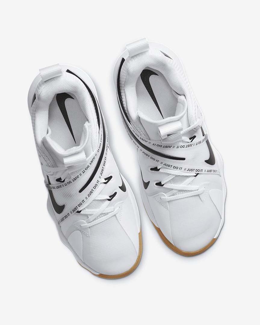 White / Light Brown / Black Women's Nike React HyperSet Volleyball Shoes | UK2956