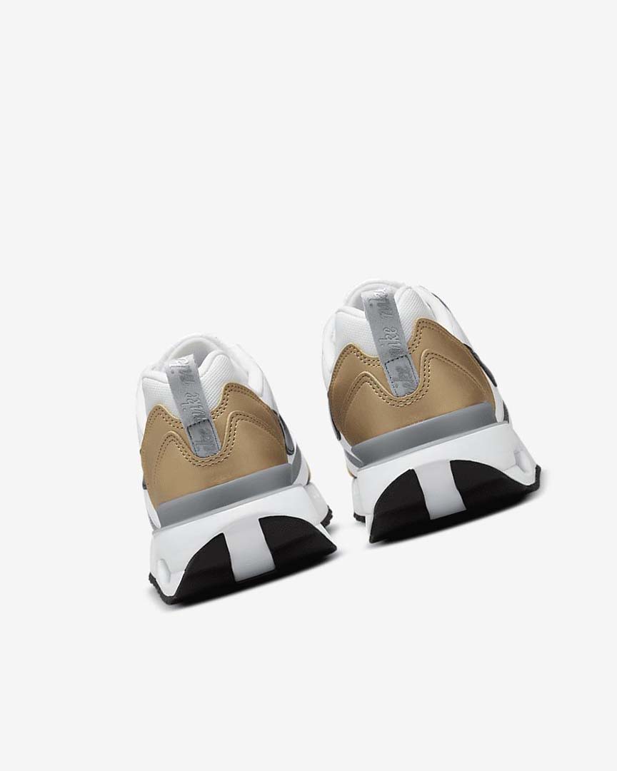 White / Metal Gold / Silver / Black Women's Nike Air Max Dawn SE Sneakers | UK3273