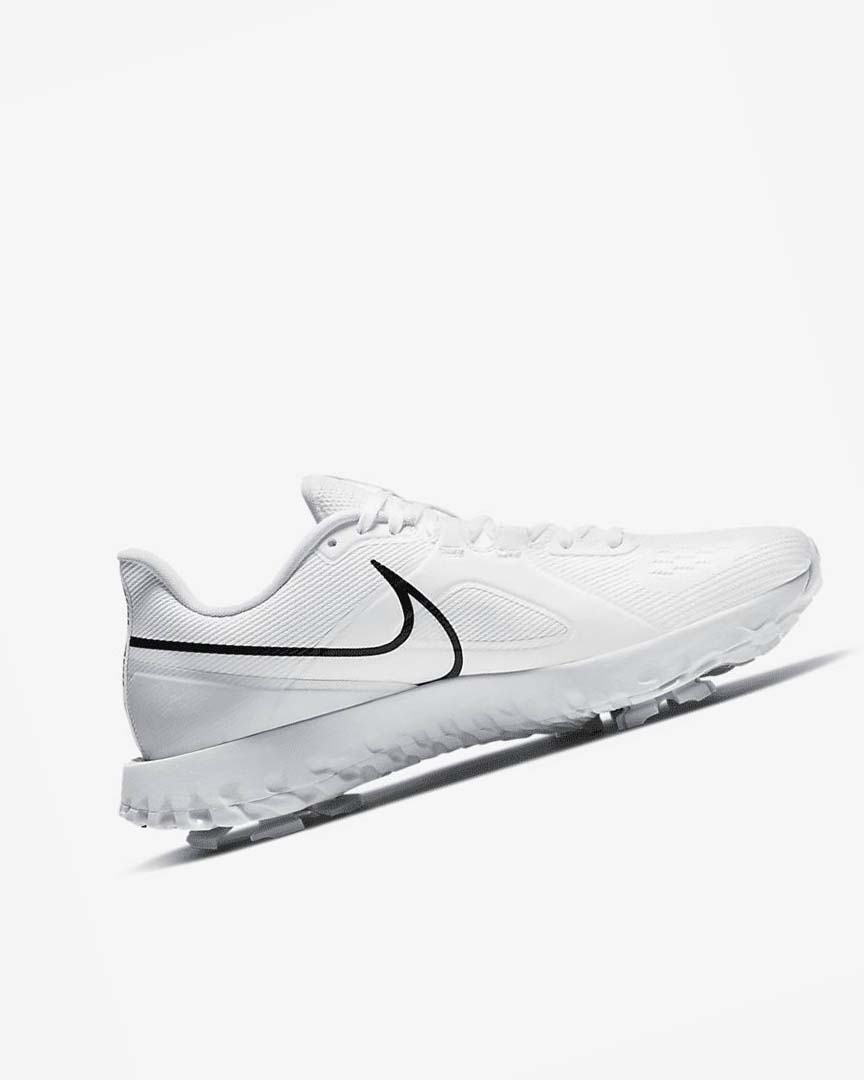 White / Metal Platinum / Black Men's Nike React Infinity Pro Golf Shoes | UK2208