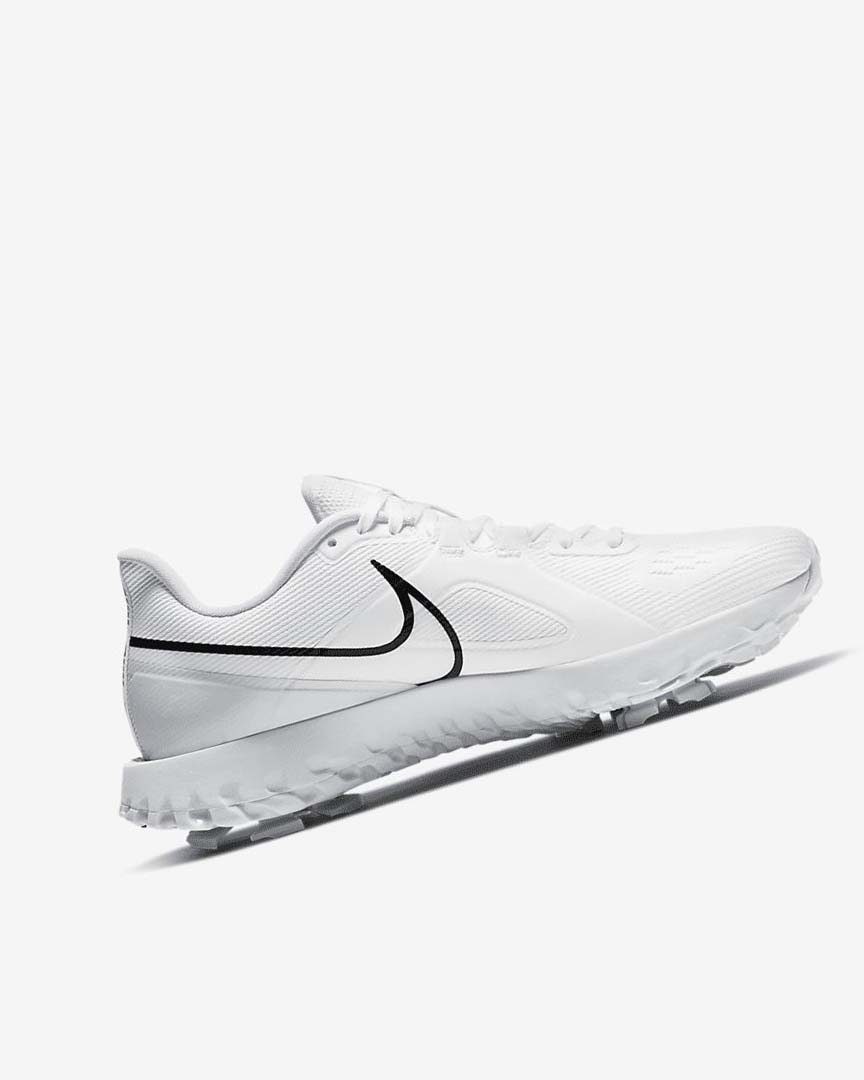 White / Metal Platinum / Black Women's Nike React Infinity Pro Golf Shoes | UK5546