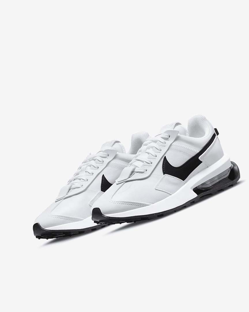 White / Metal Silver / Black Women's Nike Air Max Pre-Day Sneakers | UK3181