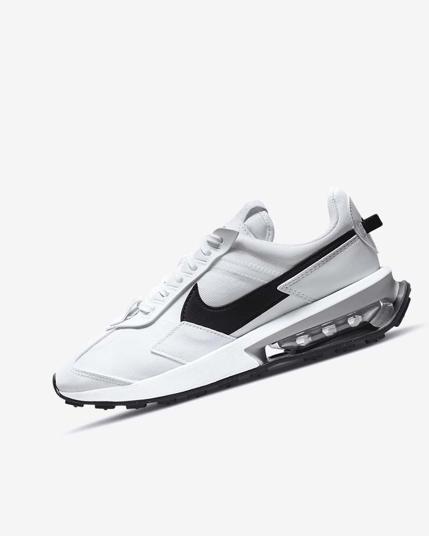 White / Metal Silver / Black Women\'s Nike Air Max Pre-Day Sneakers | UK3181