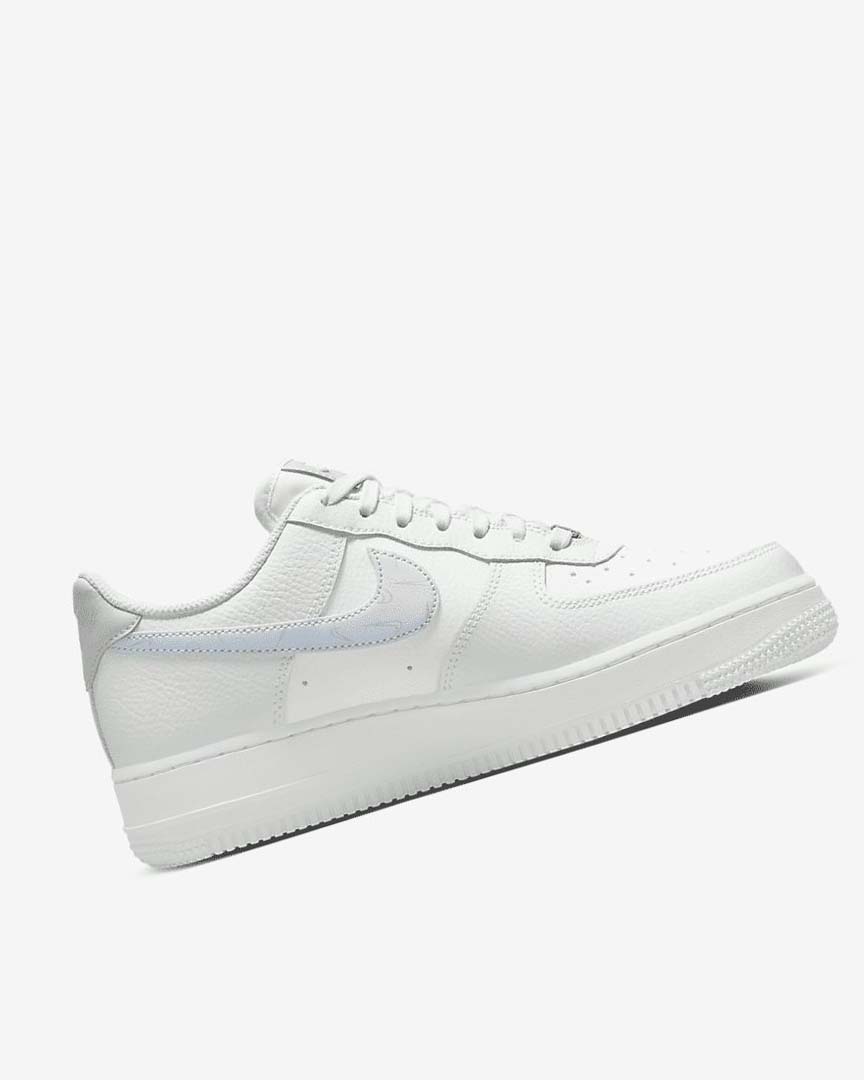 White / Metal Silver / Light Blue Women's Nike Air Force 1 '07 Sneakers | UK1108