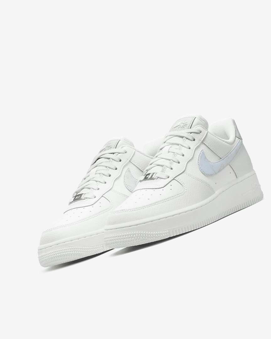 White / Metal Silver / Light Blue Women's Nike Air Force 1 '07 Sneakers | UK1108