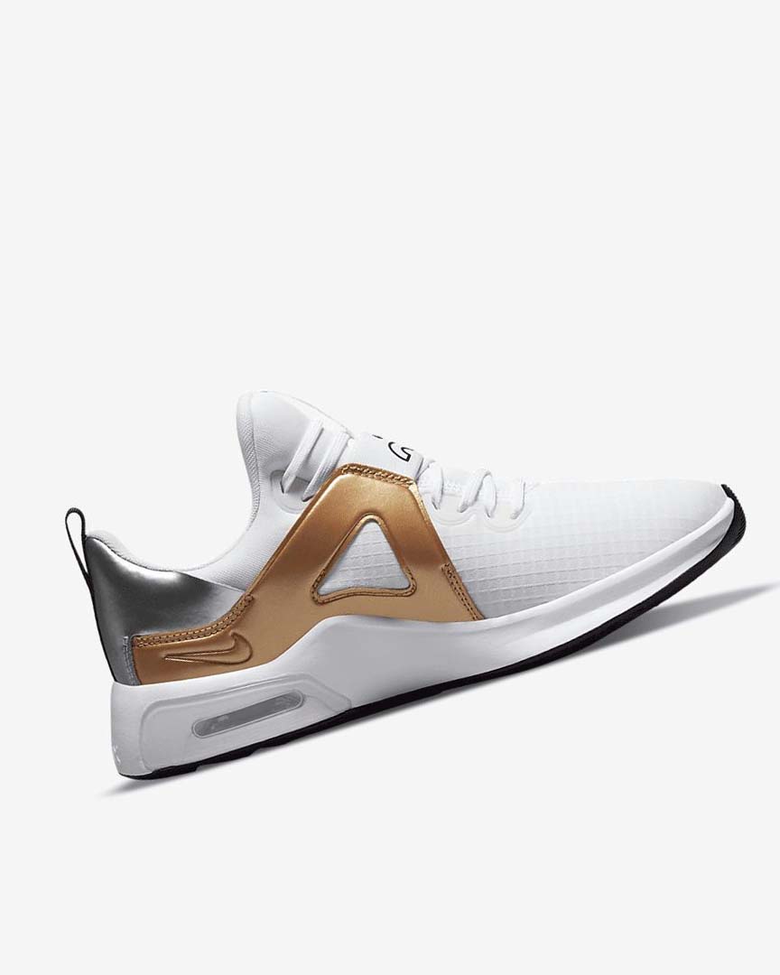 White / Metal Silver / Metal Gold / Black Women's Nike Air Max Bella TR 5 Training Shoes | UK2311