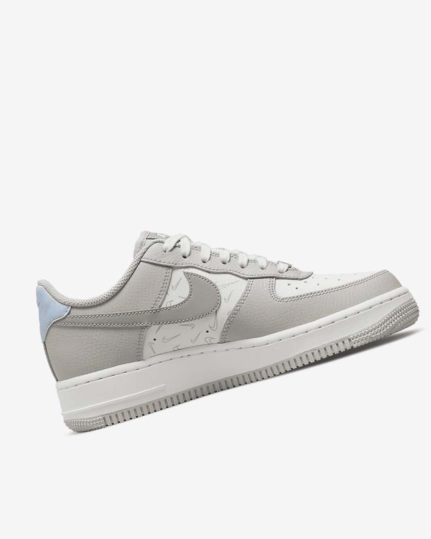 White / Metal Silver / Platinum Women's Nike Air Force 1 '07 Sneakers | UK5552