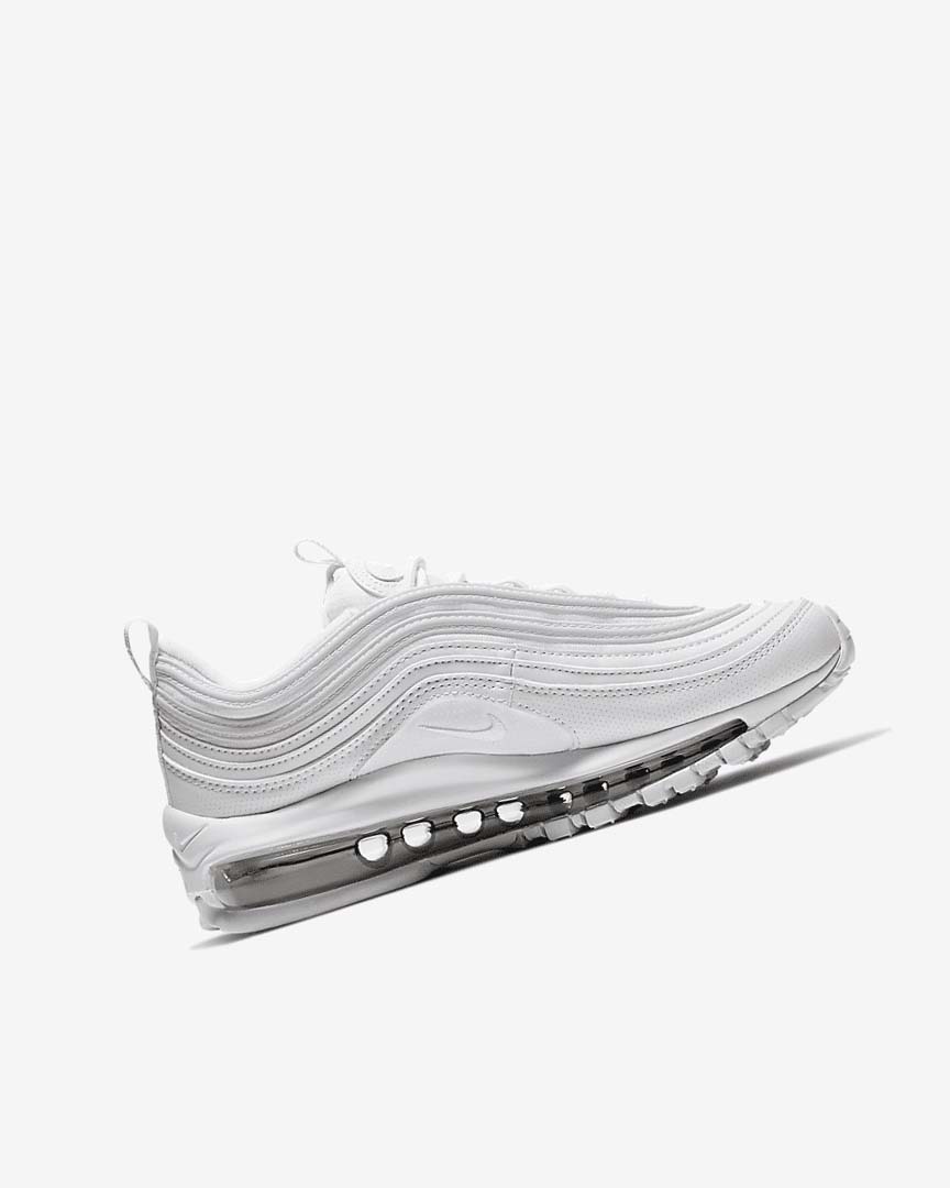 White / Metal Silver / White Girls' Nike Air Max 97 Casual Shoes | UK3040