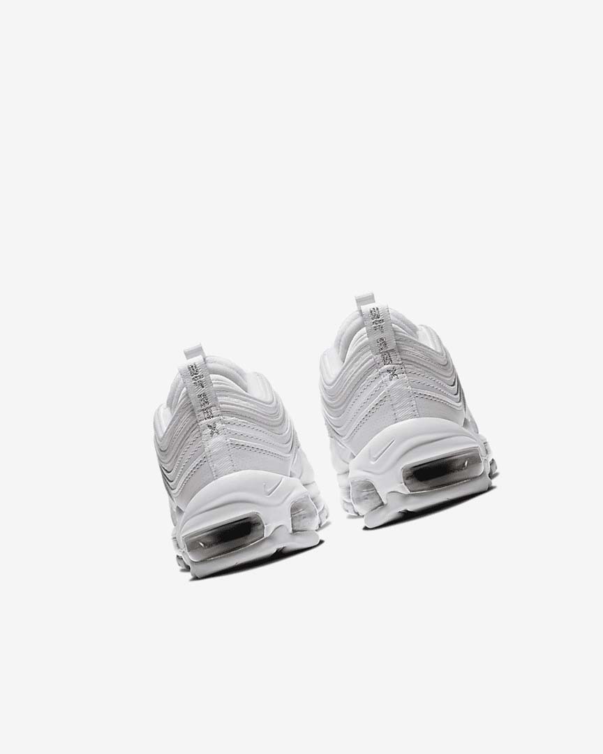 White / Metal Silver / White Girls' Nike Air Max 97 Casual Shoes | UK3040