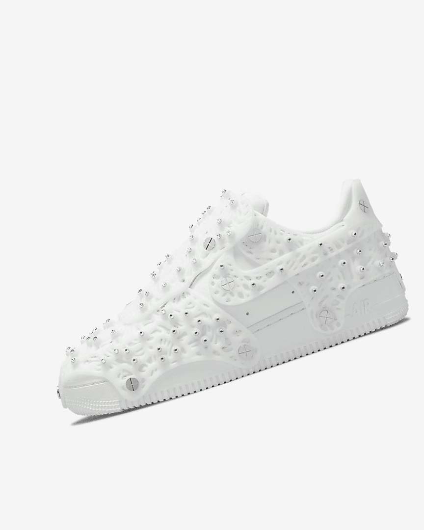 White / Metal Silver / White Women\'s Nike Air Force 1 LXX x Swarovski Sneakers | UK3179