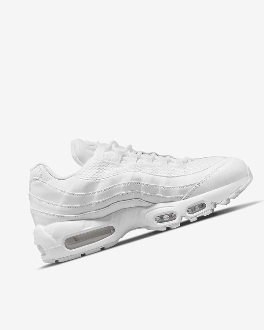 White / Metal Silver / White Women's Nike Air Max 95 Casual Shoes | UK5258