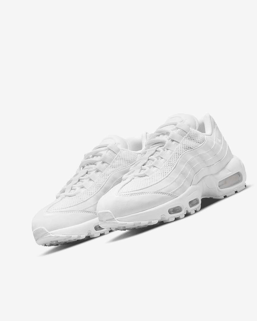 White / Metal Silver / White Women's Nike Air Max 95 Casual Shoes | UK5258