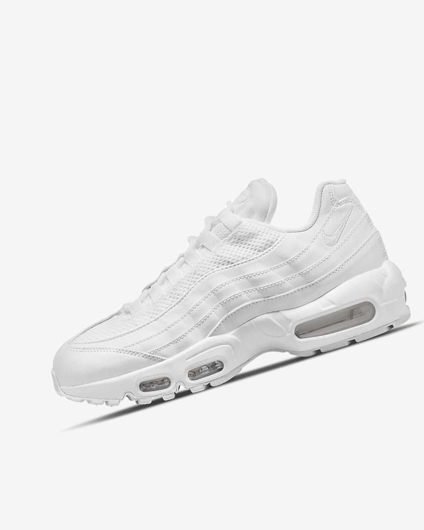 White / Metal Silver / White Women\'s Nike Air Max 95 Casual Shoes | UK5258