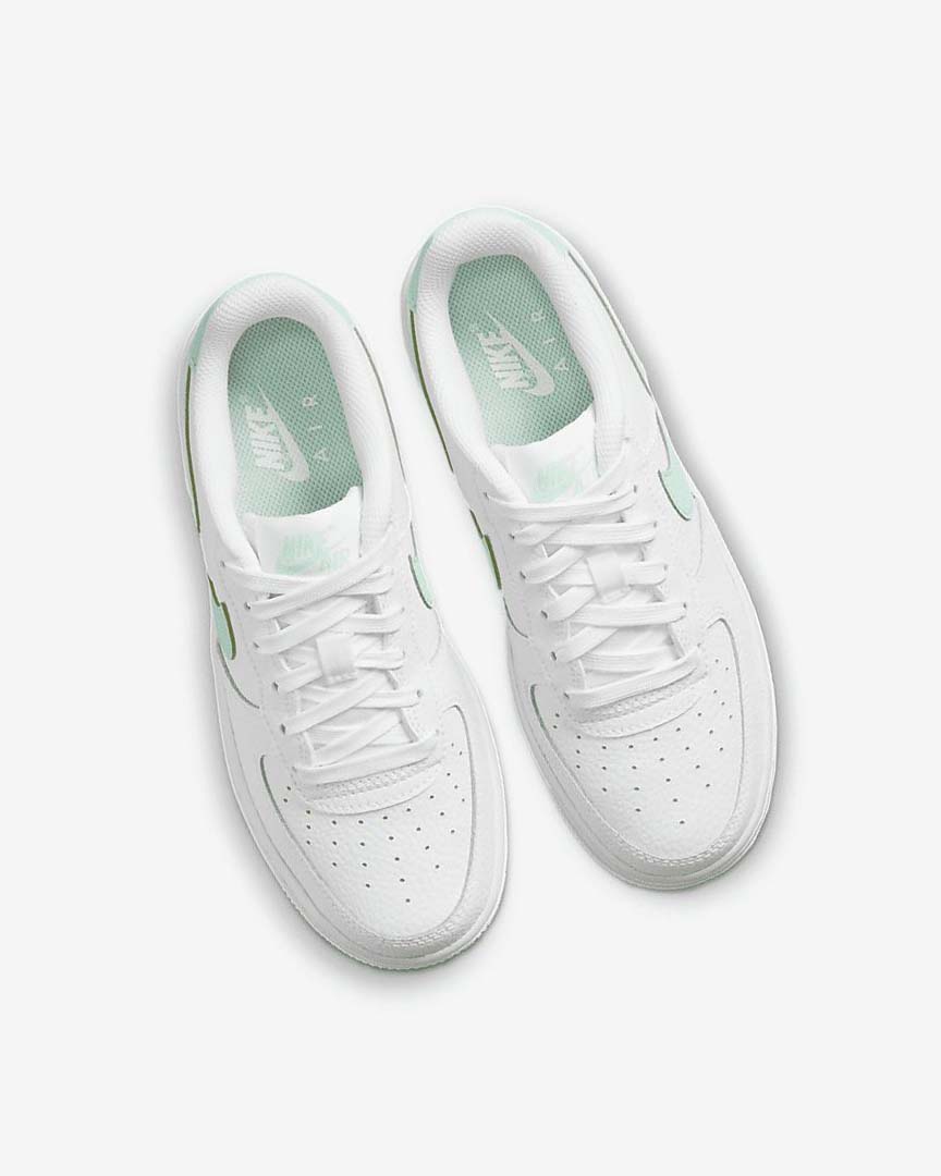 White / Mint Boys' Nike Air Force 1 Sneakers | UK2965