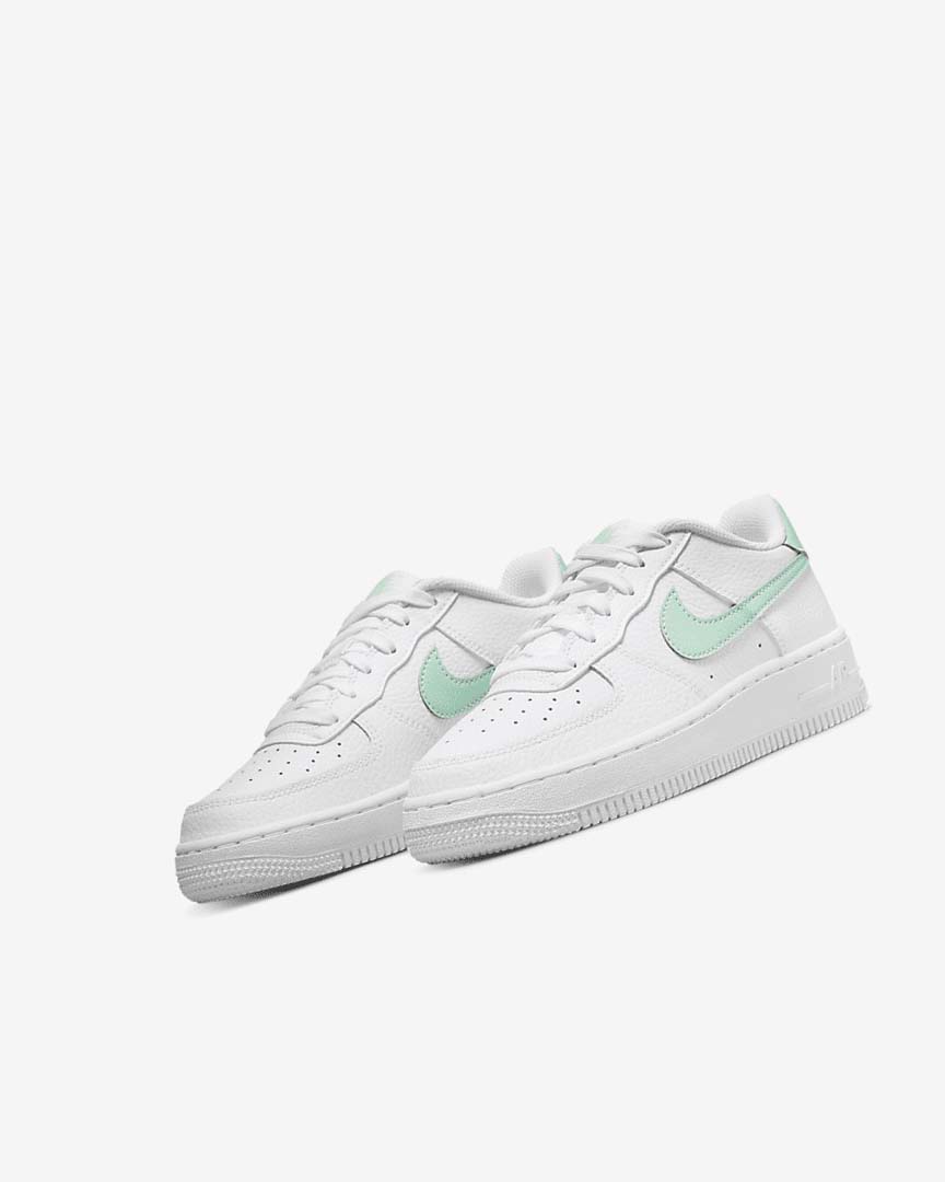 White / Mint Boys' Nike Air Force 1 Sneakers | UK2965