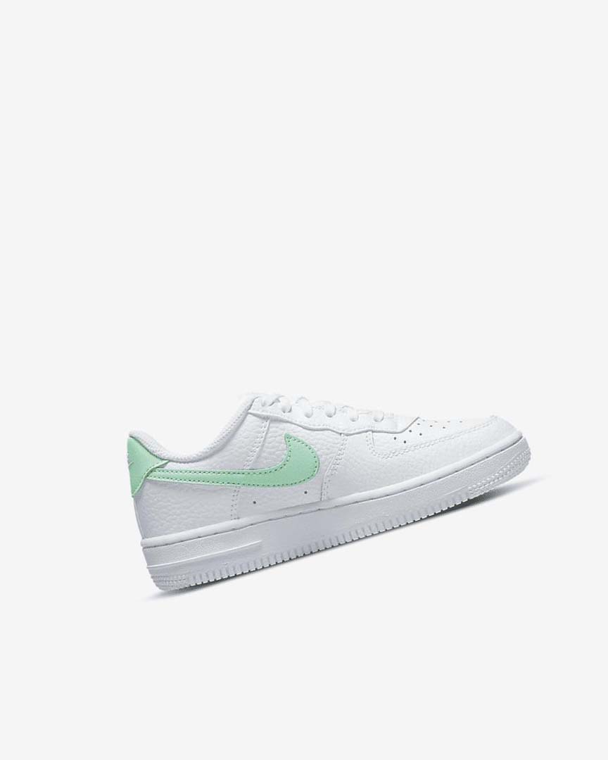 White / Mint Boys' Nike Force 1 Shoes | UK2594