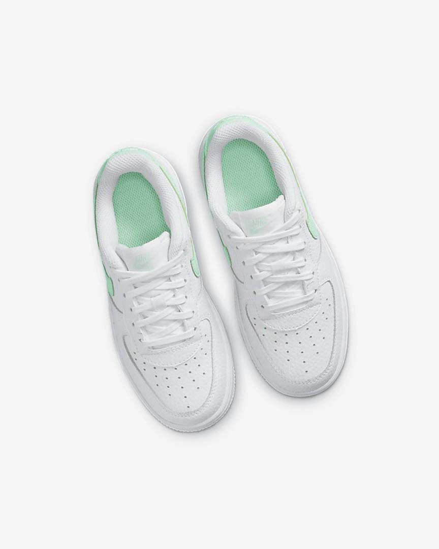 White / Mint Boys' Nike Force 1 Shoes | UK2594