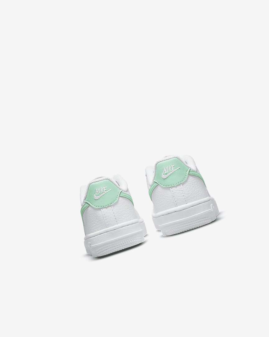 White / Mint Boys' Nike Force 1 Shoes | UK2594