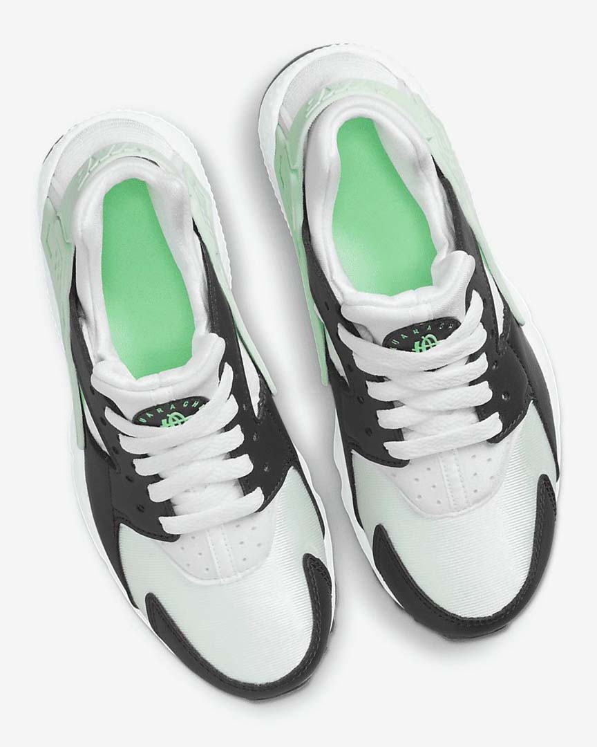 White / Mint Boys' Nike Huarache Run Shoes | UK4997