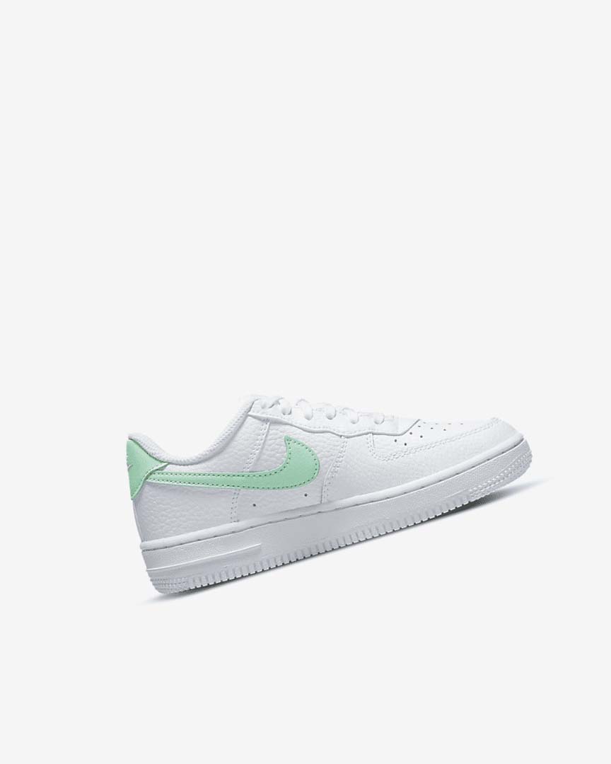 White / Mint Girls' Nike Force 1 Shoes | UK5293