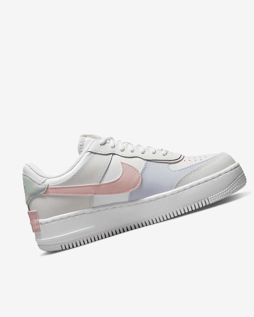 White / Mint / Grey Women's Nike Air Force 1 Shadow Sneakers | UK4859