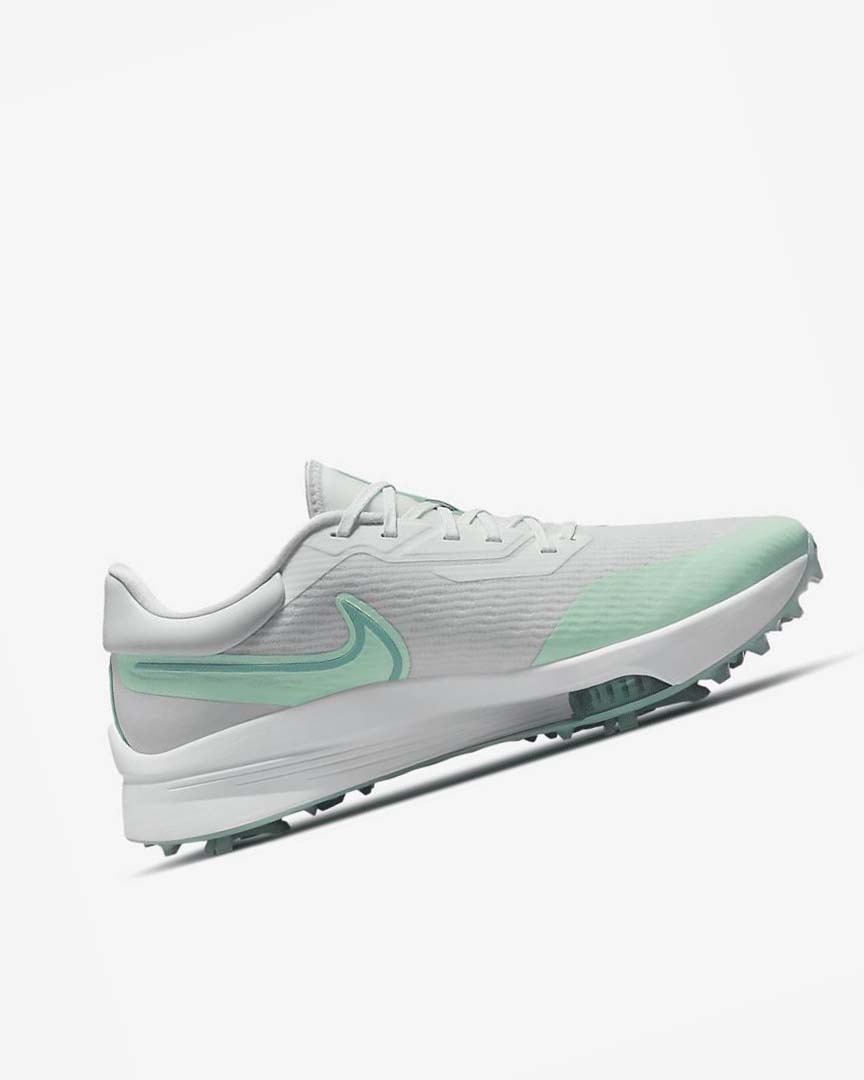 White / Mint / Platinum / Turquoise Men's Nike Air Zoom Infinity Tour NEXT% Golf Shoes | UK5194