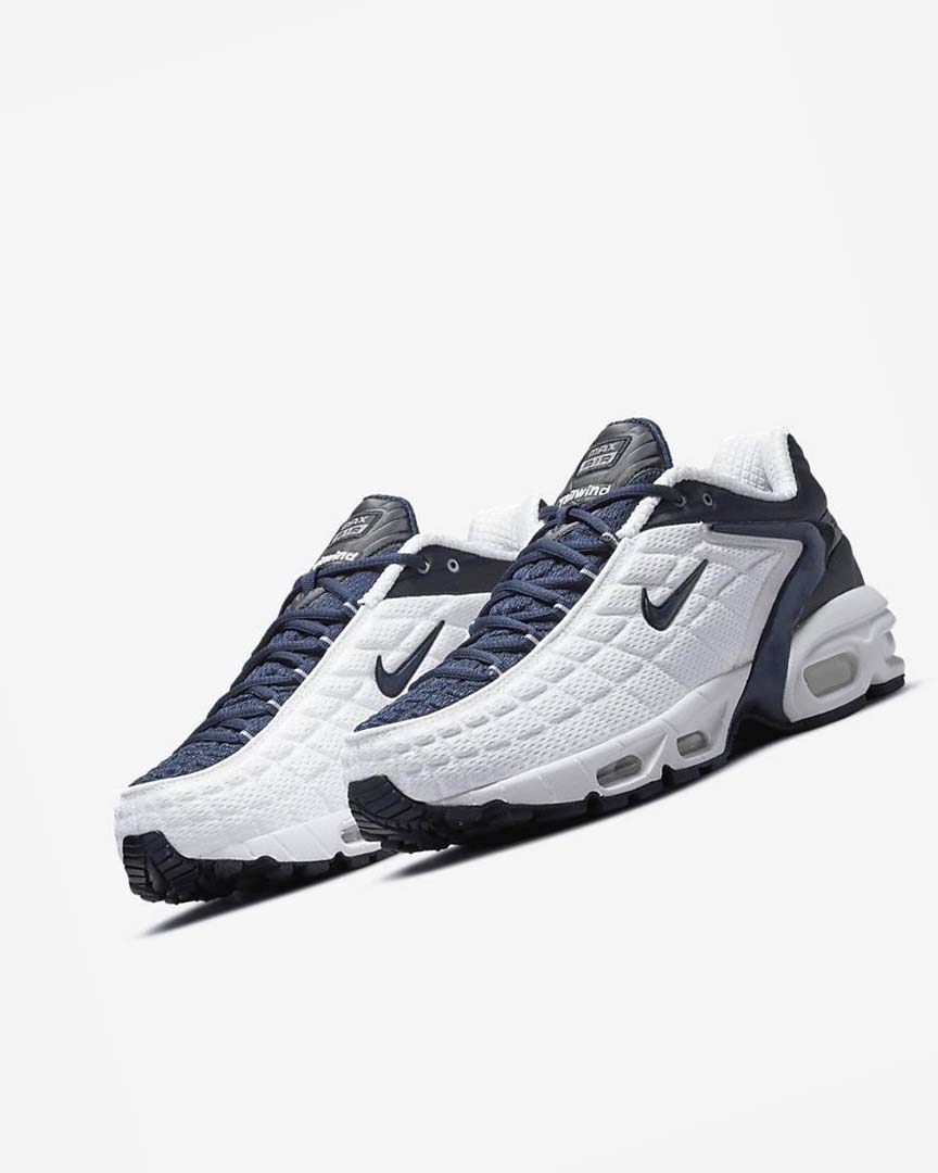 White / Navy / Black / Navy Men's Nike Air Max Tailwind V SP Casual Shoes | UK5578