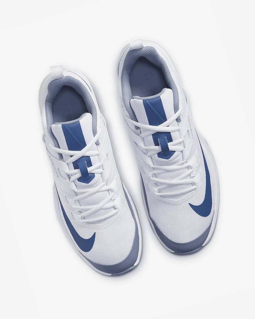 White / Navy Men's Nike Court Vapor Lite Tennis Shoes | UK2390