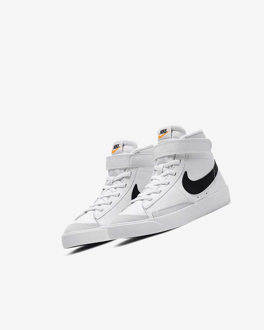 White / Orange / Black Boys' Nike Blazer Mid '77 Sneakers | UK2860