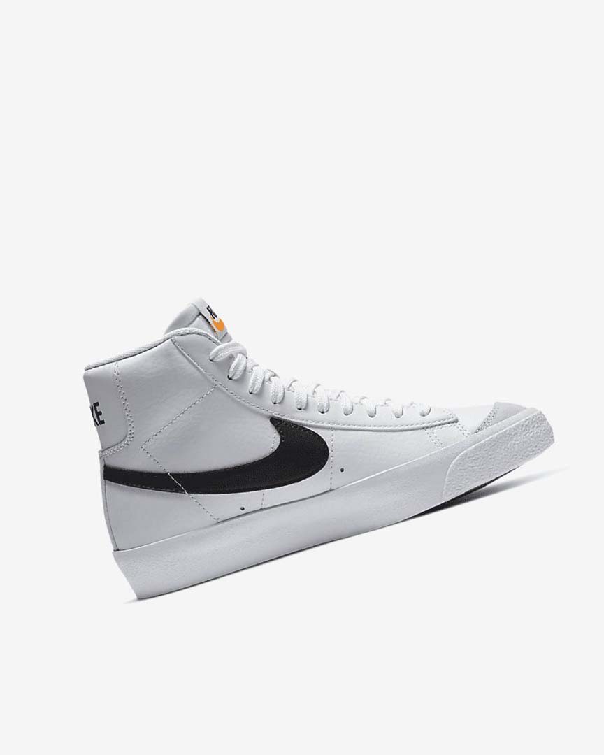 White / Orange / Black Boys' Nike Blazer Mid '77 Sneakers | UK3026