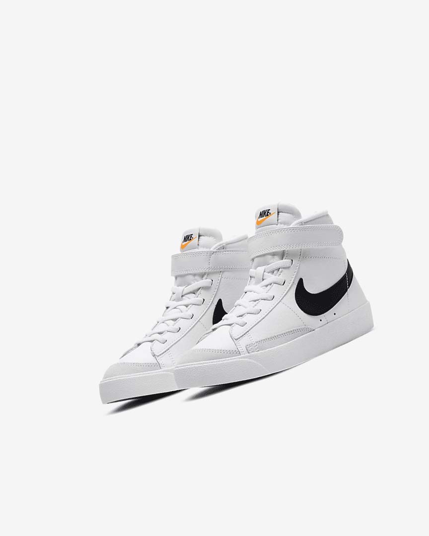 White / Orange / Black Girls' Nike Blazer Mid '77 Sneakers | UK2539