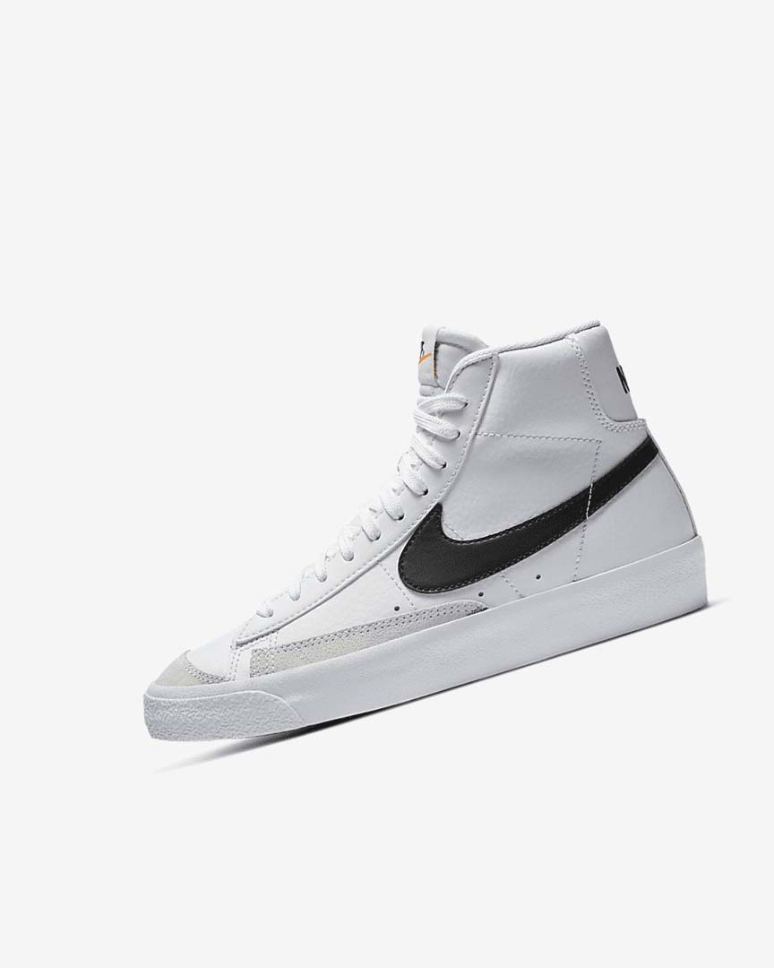 White / Orange / Black Girls\' Nike Blazer Mid \'77 Sneakers | UK3023