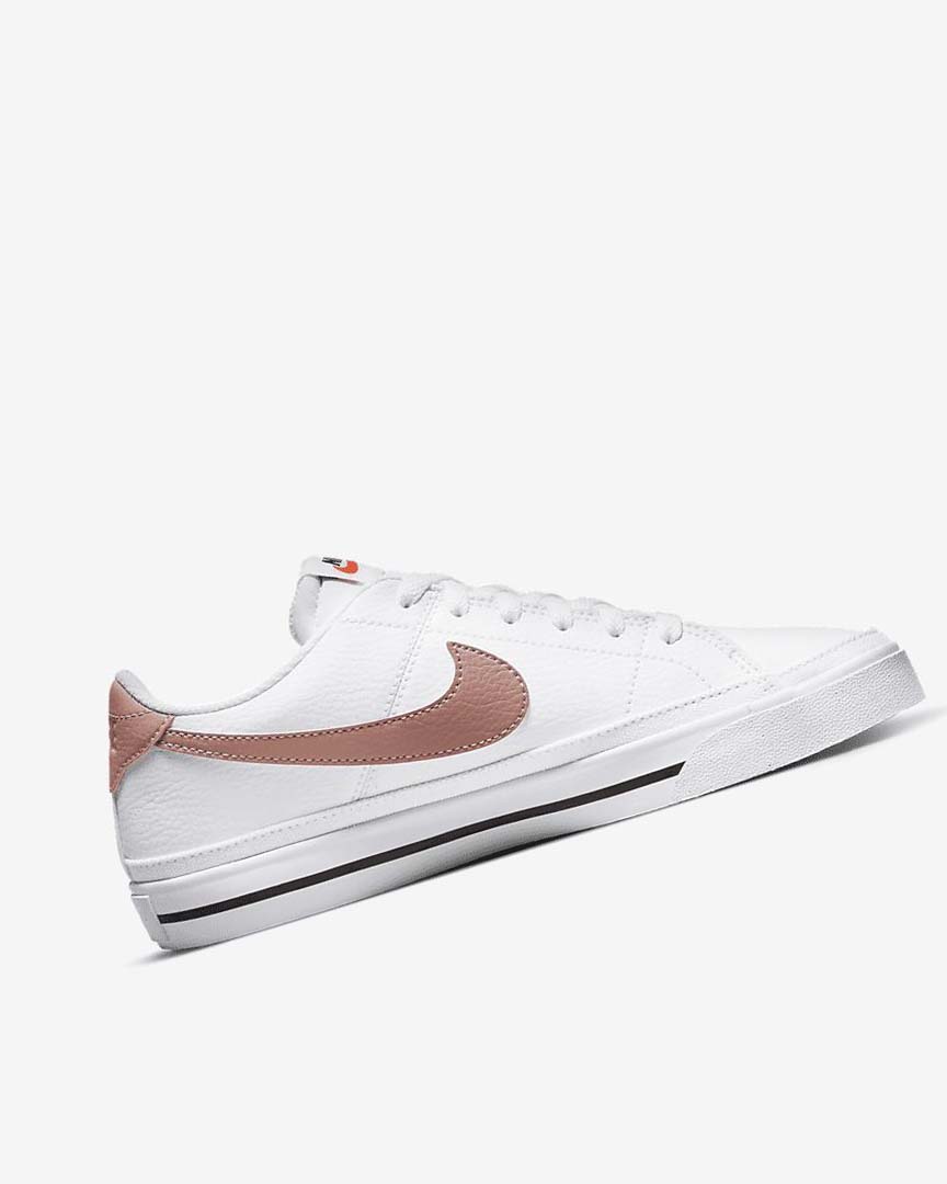 White / Orange / Black / Rose Women's Nike Court Legacy Next Nature Sneakers | UK4783