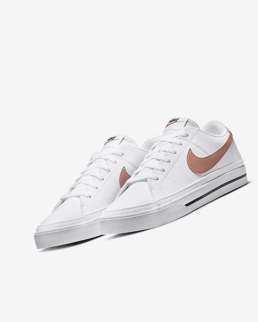 White / Orange / Black / Rose Women's Nike Court Legacy Next Nature Sneakers | UK4783